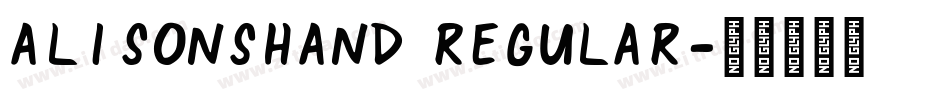 AlisonsHand Regular字体转换
